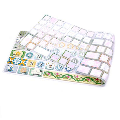 Silicone Keyboard Cover Skin for Mac Wireless Magic Keyboard with Numeric Keypad MQ052LL/A(Model: A1843) 2017/2018,Cute Print,US Layout,Bohemian Green - color: Bohemian Green