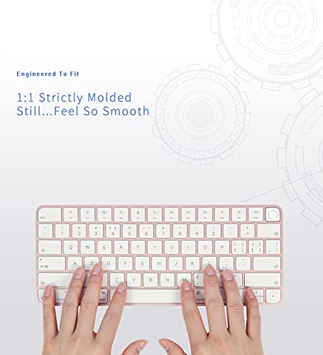 Keyboard Cover for New M4 iMac Magic Keyboard (Model A3118/A2449, Touch ID Version, w/o Numeric Key) - Ultra Thin, Protective and Clear Keyboard Cover Protector Skin - color: A2449 (Touch ID & Short Model )