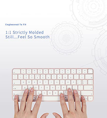 Keyboard Cover for New M4 iMac Magic Keyboard (Model A3118/A2449, Touch ID Version, w/o Numeric Key) - Ultra Thin, Protective and Clear Keyboard Cover Protector Skin - color: A2449 (Touch ID & Short Model )