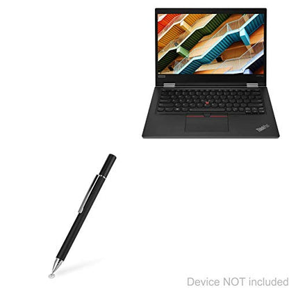 BoxWave Stylus Pen Compatible with Lenovo ThinkPad X390 Yoga (13.3 in) - FineTouch Capacitive Stylus, Super Precise Stylus Pen - Jet Black