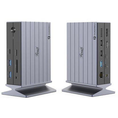 Rosewill 14-in-1 Thunderbolt 4 Certified, Laptop Docking Station with 100W Charging, 8K Display, Triple 4K Monitor Display for Windows and Mac, 135W Power Adapter & 40Gbps Data Transfer - RHUB-TB14 - style: Thunderbolt 4