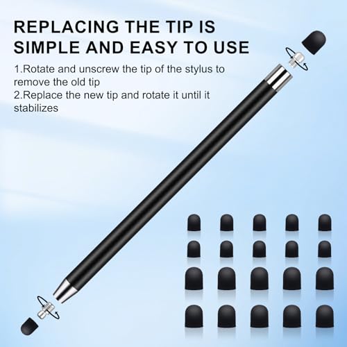 Stylus Pen [10 Pack] Universal Capacitive Touch Screen Pens - color: 10 black/white