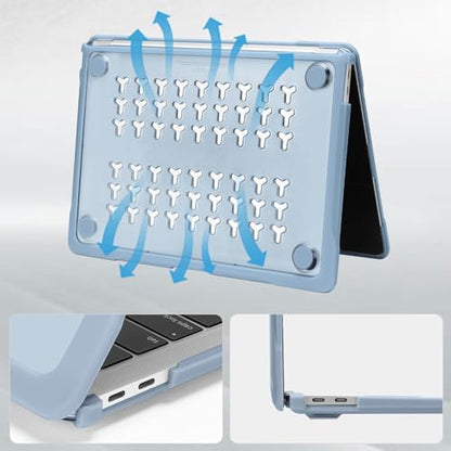MOSISO Compatible with MacBook Air 13 inch Case M1 2018-2021, Sky Blue | Reduces-Fingerprints with Soft TPU Bumper Shell&Keyboard Cover for MacBook Air 13.3 M1, 2021 2020 2019 2018 A2337 A2179 A1932 - color: Sky Blue