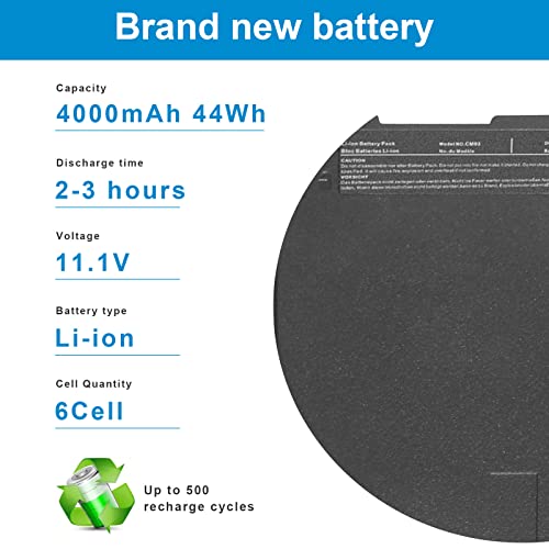 TREE.NB CM03XL Battery for HP EliteBook 740 745 750 755 840 845 850 855 Series,HP ZBook 14 15u, Fits P/N: HSTNN-DB4Q HSTNN-DB4R HSTNN-IB4R HSTNN-I11C HSTNN-I11C-4 716724-1C1 716723-271 717376-001 - size: 7.8x3.98x0.31inch CM03XL