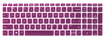 Keyboard Cover Compatible with 15.6" HP Pavilion x360 15-BR075NR, HP Envy X360 15M-BP012DX 15M-BP011DX 15M-BQ021DX, HP Pavilion 15-bs 15-bw 15-cb 15-cc 15-cd Series, 17.3" HP Envy 17M-AE111DX (Purple - color: Purple