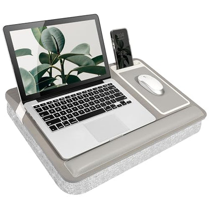 ROSSIE Home Premium Ash Wood Lap Desk – Gray, Fits 15.6” Laptops - color: Harbor Grey