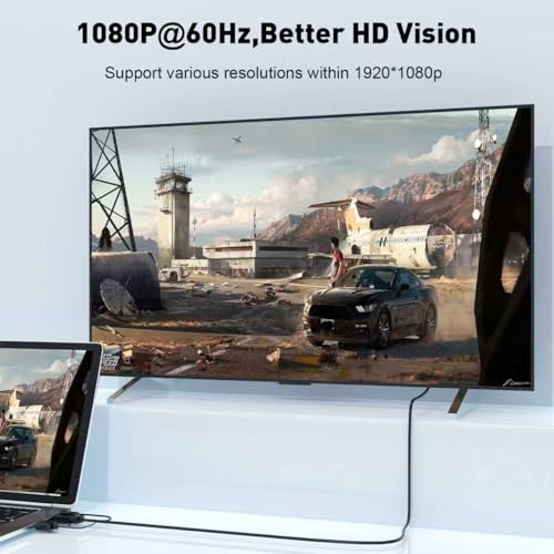 UANTIN VGA to DisplayPort Cable 6FT, 1080P@60Hz Uni-Directional | VGA Computer to DP Monitor Adapter Male to Male Gold-Plated Cord Compatible with Laptop, PC, AMD, NVIDIA