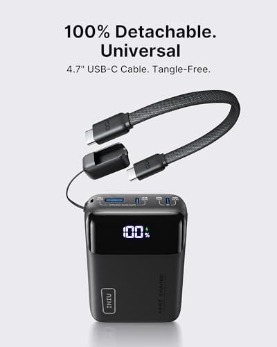 INIU 20000mAh Laptop Power Bank, Ultra Compact 65W PD Dual Fast Charging Portable Charger, TSA Approved Battery Pack with USB C Cable for Travel MacBook iPad Tablet Switch iPhone 17 16 Pro Samsung S25 | USB C Cable, Flight-Safe, Travel Essentials, Portabl