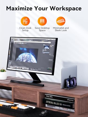 Laptop Docking Station Stand Dual 4K Monitor: QUUGE USB C Docking Station Dual Monitor for Laptop, 2 HDMI (Single 4K@120Hz), 2 USB3.0 Ports, 100W PD, RJ45 Ethernet, Universal Laptop Stand USB C Dock | Triple-monitor workflow, 100W PD input, Gigabit Ethern