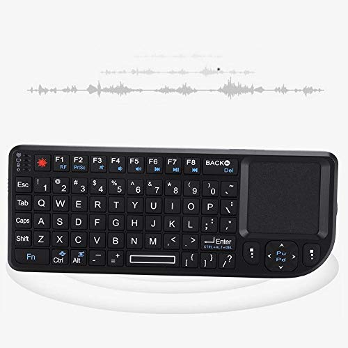 2.4GHz Wireless Touchpad Keyboard, Super Thin&Lightweight Rechargeable Ultra Mini Thin USB Backlit Keyboard, Plug and Play Fits for HTPC, for PS3/4