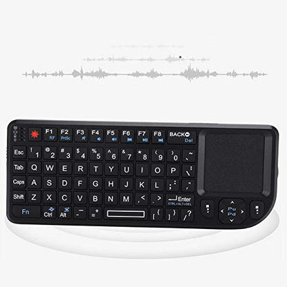 2.4GHz Wireless Touchpad Keyboard, Super Thin&Lightweight Rechargeable Ultra Mini Thin USB Backlit Keyboard, Plug and Play Fits for HTPC, for PS3/4