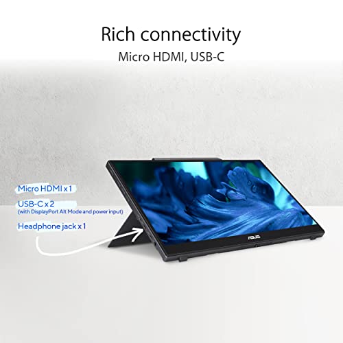 ASUS ZenScreen Ink 14” 1080P Portable Touchscreen Monitor (MB14AHD) - Full HD, IPS, 10-point touch, Stylus Pen (MPP 2.0), Eye Care, USB Type-C, Micro HDMI, Kickstand, Tripod Mountable, 3-Year Warranty - style: 14" Stylus Pen MPP 2.0 Touch Screen