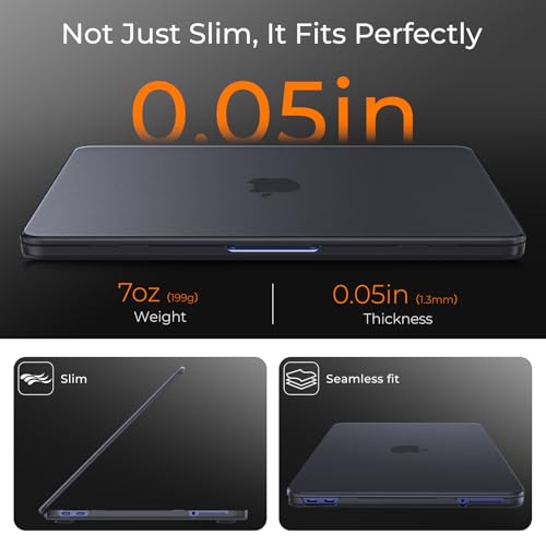 EooCoo for MacBook Neo Case 13 inch 2026, Scratch Resistant, Original Black | 4 in 1 Kit, Durable, Easy Snap-On, Stays New, Model A3404 (A18 Pro Chip) - color: Original Black