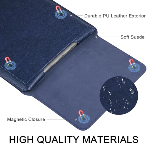 HoYiXi 14 Inch Laptop Sleeve Case with Stand Feature for Mac Book Pro 14 2021/ASUS Vivobook 14/HP Pavilion X360/IdeaPad 14/Dell HP ASUS Acer Huawei Matebook 14'',Compatible 13.3-14'' PC,Blue - color: Blue, size: 13.6-14'' laptop