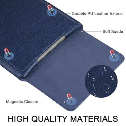 HoYiXi 14 Inch Laptop Sleeve Case with Stand Feature for Mac Book Pro 14 2021/ASUS Vivobook 14/HP Pavilion X360/IdeaPad 14/Dell HP ASUS Acer Huawei Matebook 14'',Compatible 13.3-14'' PC,Blue - color: Blue, size: 13.6-14'' laptop