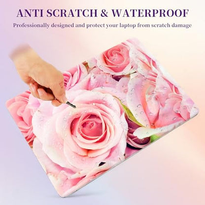 Laptop Skin Sticker Laptop Cover for 12" 13" 13.3" 14" Laptop Stickers,Reusable Skin Sticker Cover Personalized Art Waterproof & Scratch-Resistant Protector Case,Pink Rose - color: Pink Rose