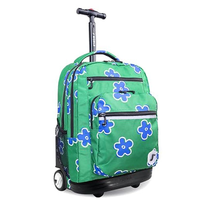 J World Sundance Laptop Rolling Backpack for Girls Boys. Roller Bookbag with Wheels, 20 Inch, Picnic - color: Picnic