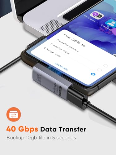 CableCreation 90 Degree USB C Adapter 5 Pack, USB C Adapter 40Gbps 240W | Right Angle Male to Female Compatible with Steam Deck, ROG Ally, Switch, Notebook, PC, Tablet, Phone and More, Middle Angle - size: 5PCS, style: Middle Angle