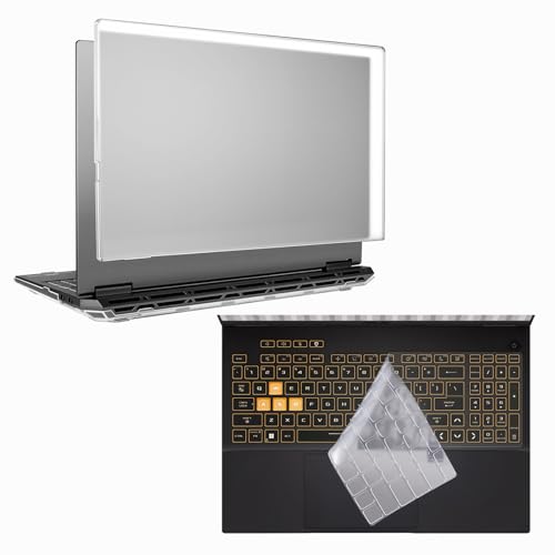 Laptop Case Set for ASUS TUF Gaming F16 (2025) 16 inch Scratch-Resistant & Drop-Resistant Hard Shell Frosted Transparent Protective Cover + Keyboard Cover