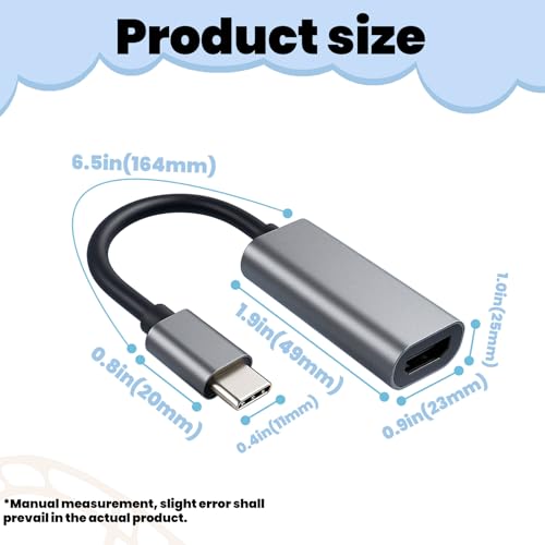 USB C to HDMI Adapter 4K - 4K HDMI to USB C Laptop Docking Stations for MacBook pro, USBC Dongle for TV/Projector