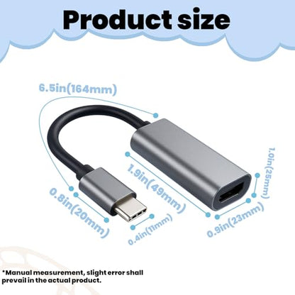 USB C to HDMI Adapter 4K - 4K HDMI to USB C Laptop Docking Stations for MacBook pro, USBC Dongle for TV/Projector