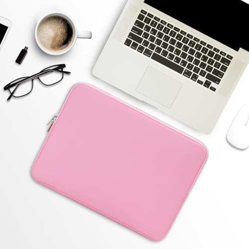 RAINYEAR 13 Inch Laptop Sleeve Case Padded Carrying Bag, Pink | Slim Protective Soft Zipper Computer Cover for 13.3 inch MacBook Air/Pro M1 M2 M3 M4 M5 A3449 A3240 A3113 A2681 A2338 - color: Pink, size: 13"