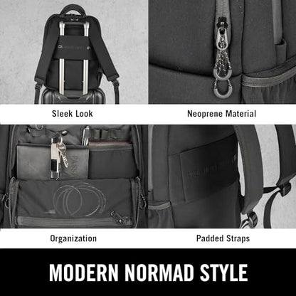 Kenneth Cole REACTION Logan Neoprene Travel 16" Laptop Backpack, Black