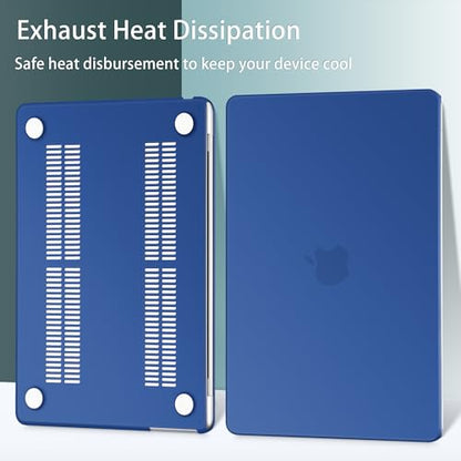 May Chen Case for MacBook Air 13/13.6-inch (M5/M4/M3/M2, 2022-2026 Models A3449 A3240 A3113 A2681), Lightweight | Closes Seamlessly | Ideal for Work Hard Shell Case, Dark Blue - color: Dark Blue