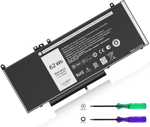 Latitude E5470 E5570 Battery 6MT4T Battery Replacement for Dell Latitude 14 5470 E5470 15 5570 E5570 Precision 15 3510 M3510 Series Notebook 7V69Y TXF9M 79VRK HK6DV 07V69Y（7.6V 62WH） - style: 6MT4T