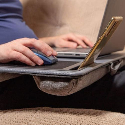 Portable Lap Desk With Pillow Cushion,with Anti-Slip Strip & Storage Function For Home Office Use As Computer Laptop Stand, Laptop Stand Portable Tray With Cushion, Built-In Mouse Pad With A Handle