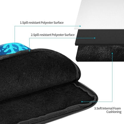 360° Protective Laptop Sleeve Case Shockproof Laptop Cover Blue Turtle Briefcase Carrying Computer Bag 15 inch - size: 15 inch