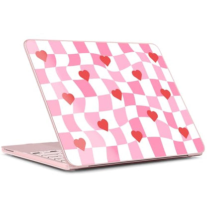 for MacBook Neo 13 Inch Case 2026 Release Model A3404, Pink Aesthetic Ultra-Slim Hard Shell with Keyboard Cover, 6-in-1 Laptop Accessories Bundle for Women Girls, Retro Groovy Hearts - color: Retro Groovy Hearts