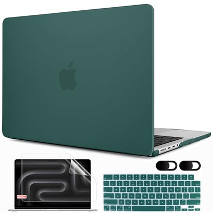 MEEgoodo for M5 MacBook Pro 16 inch Case 2026 2024 2023 2021 (Fit Model A3429/A3428/A3403/A3186/A2991/A2780/A2485) M5 M4 M3 M2 M1 Pro/Max, Laptop Case with Keyboard & Webcam Cover, Matte Teal - color: Matte Teal