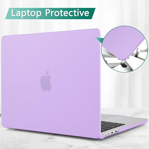 May Chen Case for MacBook Air 13/13.6-inch (M5/M4/M3/M2, 2022-2026 Models A3449 A3240 A3113 A2681), Lightweight | Closes Seamlessly | Ideal for Work Hard Shell Case, Matte Purple - color: Matte Purple
