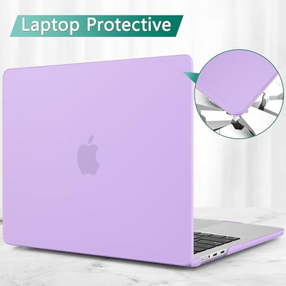May Chen Case for MacBook Air 13/13.6-inch (M5/M4/M3/M2, 2022-2026 Models A3449 A3240 A3113 A2681), Lightweight | Closes Seamlessly | Ideal for Work Hard Shell Case, Matte Purple - color: Matte Purple