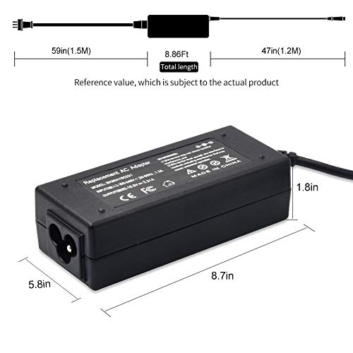 45W 19.5V 2.31A Laptop Charger Compatible with Dell Inspiron | 11/13/14/15/17 Series, p69g p55f p25t p66f p58f p51f p47f p24t p57g p35e p75f p28e p32e Series