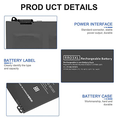 TREE.NB RR03XL Battery for HP ProBook 430 G4 440 450 455 470 G4, HP ProBook 440 450 470 851477-421 851477-541 851477-831 851477-832 851610-850 - size: 11.13x2.15x0.77inch RR03XL