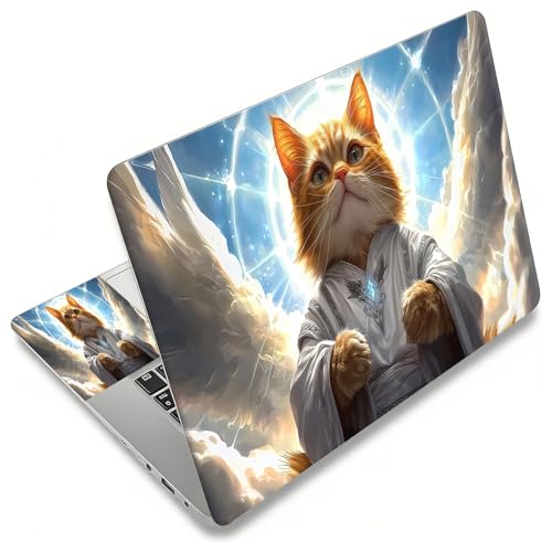 Laptop Skin Sticker Decal, Universal Reusable Vinyl Laptop Cover for 12" 13" 13.3" 14" 15" 15.4" 15.6" Notebook PC, Waterproof Scratch-Resistant with 2 Wrist Pads, Easy to Apply & Remove,Art Cat - color: Art Cat