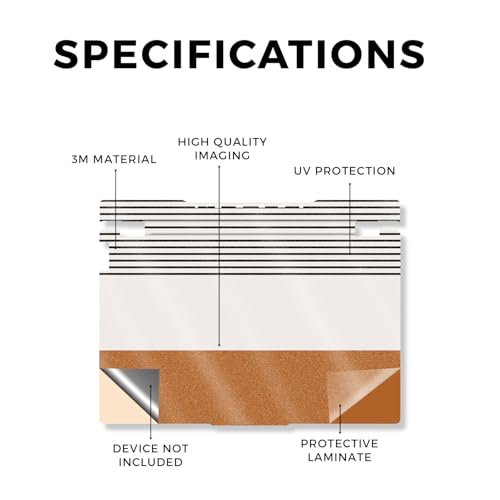 Glossy Glitter Laptop Skin Compatible with Lenovo Legion 5 Gaming Laptop (15IRX9) 2024 - Neutral Stripes - Premium 3M Vinyl Protective Wrap Decal Cover - Easy to Apply | Crafted in the USA - color: Neutral Stripes, size: Legion 5 Gaming (15IRX9) 2024 Top