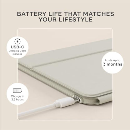 Satechi OntheGo Bluetooth Keyboard, Connect Up to 3 Devices, for iPad, Sand | Adjustable stand, USB-C rechargeable battery, compact & portable, for iPad, tablet - color: Sand