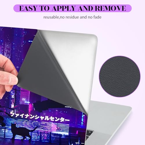 Anime Neon Laptop Notebook Skin Sticker Cover Decal, 12 13 13.3 14 15 15.4 15.6 inch Laptop Vinyl Skin Sticker Cover Art Protector Decal Universal, Purple Warrior Cat - color: Purple Warrior Cat