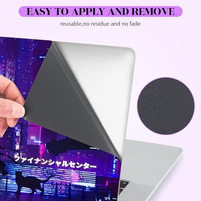 Anime Neon Laptop Notebook Skin Sticker Cover Decal, 12 13 13.3 14 15 15.4 15.6 inch Laptop Vinyl Skin Sticker Cover Art Protector Decal Universal, Purple Warrior Cat - color: Purple Warrior Cat