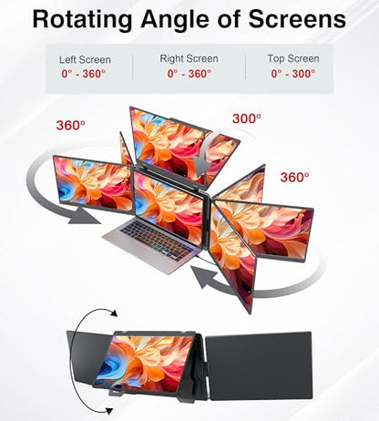 16" Laptop Screen Extender Monitor Portable, Quad Monitor, FHD 1200P IPS Laptop Extender Compatible with Wins/Mac for 13.6" - 18.5" Laptops - size: 16", style: Quad screen