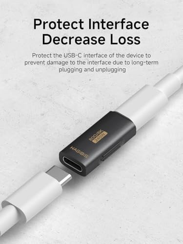 Hagibis 240W 80Gbps 8K@60Hz USB C Adapter, USB-C Female to Female Adapter, USB4 Connecter for Thunderbolt 5/4/3, Laptop, Switch, Dock, Mac, Tablet, iPhone 16 15 Pro Max (TUA07)