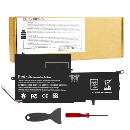 Fancy Buying PK03XL Laptop Battery Replacement for HP Spectre Pro X360 G1 G2 Spectre 13-4000 13-4100 13-4200 13-4000nf 13-4006tu 13-4103dx 13-4003dx Laptop 789116-005 788237-2C1 HSTNN-DB6S TPN-Q157 - size: 10.94*5.31*0.16inch PK03XL