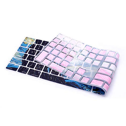 Ultra Thin Extended Silicone Keyboard Protective Cover Skin for Mac Aluminum Wired Keyboard MB110LL/B (A1243) Numeric Keypad (Cute Print,US Layout,Van Gogh) - color: Z-Van Gogh