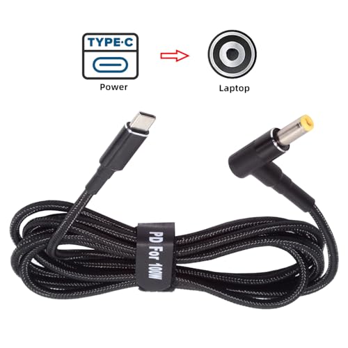 USB-C 100W 20V Input to DC 5.5 * 2.5mm PD Power 65W Output Charge Cable Support QC PD Type-C for Laptop (1.8m) - style: 5.5x2.5mm