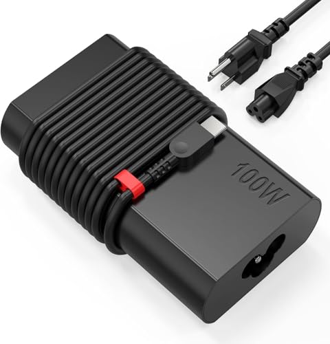 BULL-TECH Slim 100W USB C Charger Replacement for Lenovo ldeapad 5 Pro 16, ThinkBook 15 16 ThinkPad X13 Yoga Pro14s,T14p Gen1,T14s,NEO 14 Fast Charging Type C Travel Laptop Power Adapter