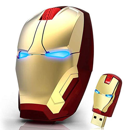 Cool Wireless Mouse, 2.4 G Portable Ergonomic Optical Wireless Mouse with USB Receiver | for Notebook PC Laptop Computer MacBook | with 8G USB Flash Drive | 3 Adjustment Levels