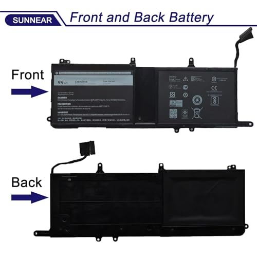 9NJM1 Laptop Battery for Dell Alienware 15 R3 R4 17 R4 R5 / ALW17C | 3-Cell 11.4V 99Wh 8820mAh; P/N: 0546FF 0HF250 44T2R HF250 MG2YH 0MG2YH - size: 11.42*4.13*0.55 inches 9NJM1